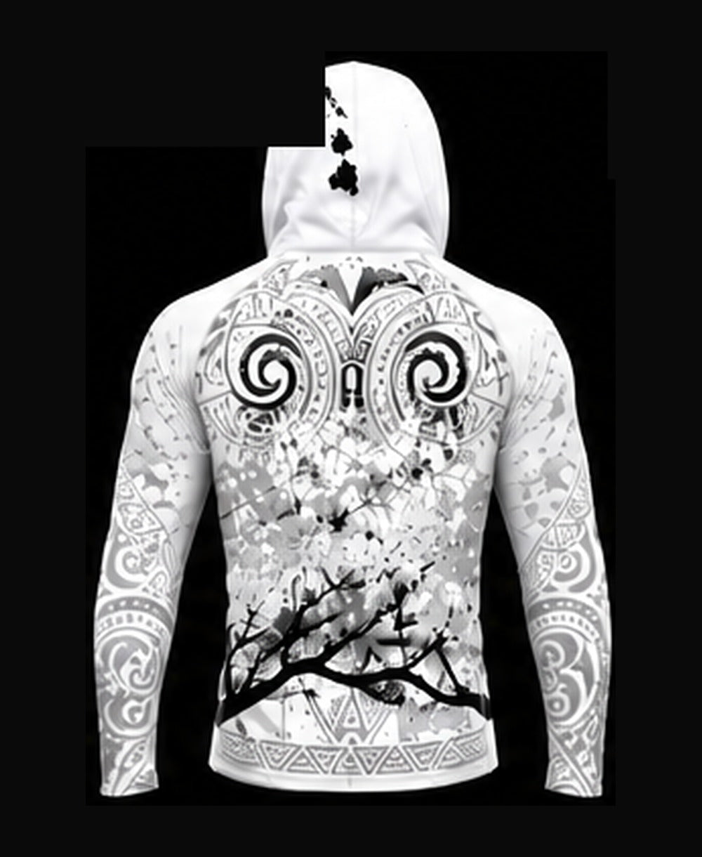 Bright White / White rashguard back
