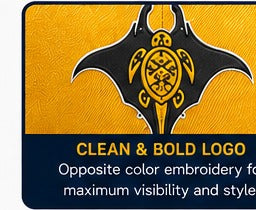 Embroidered logo detail