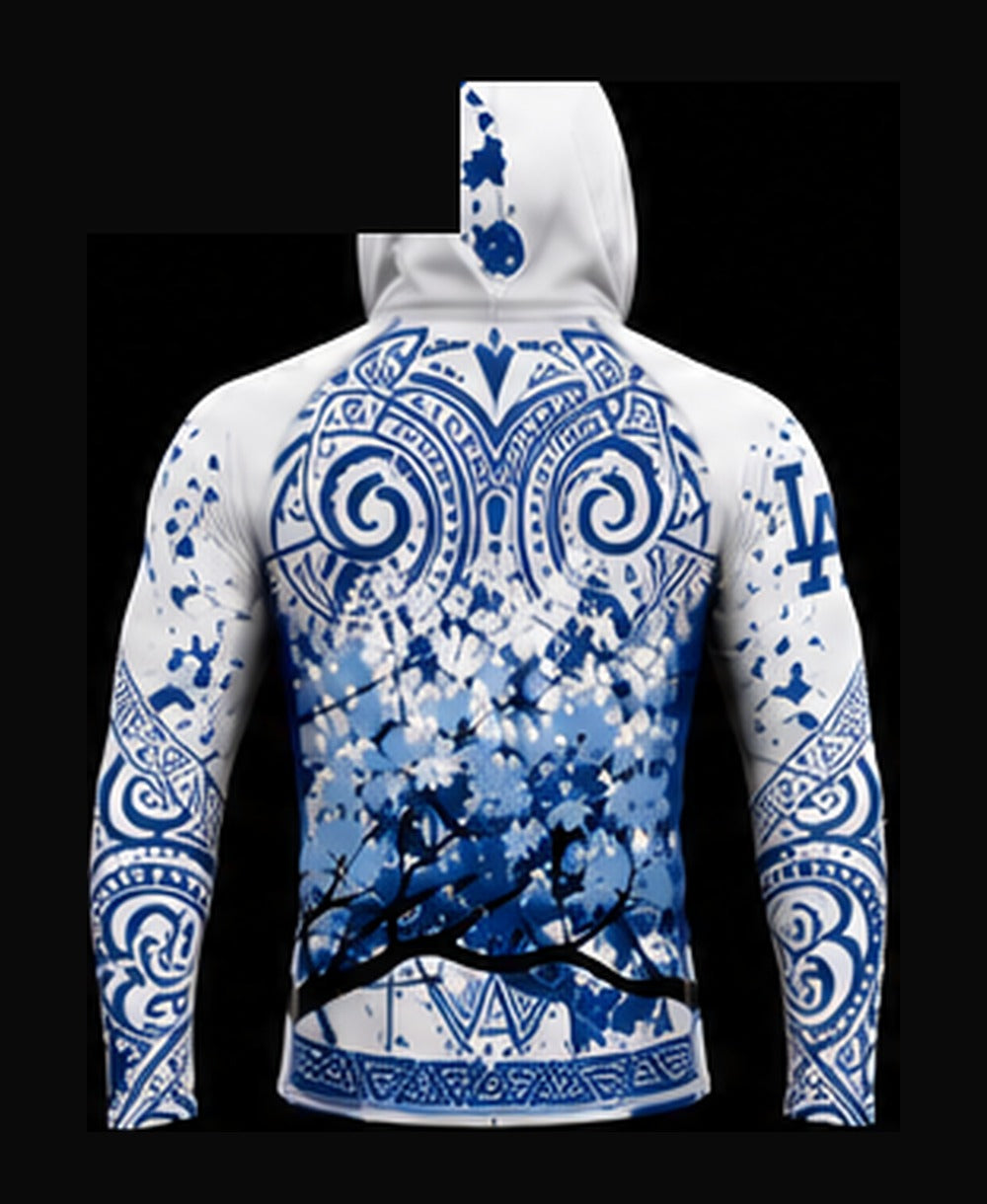 Dodger Blue / White rashguard back