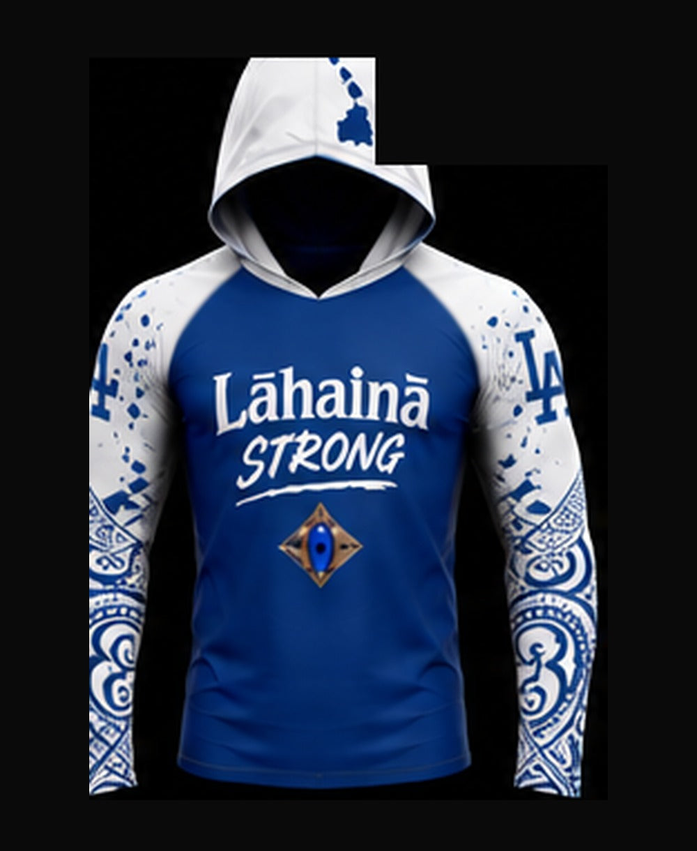 Dodger Blue / White rashguard front
