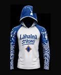 White / Dodger Blue rashguard front