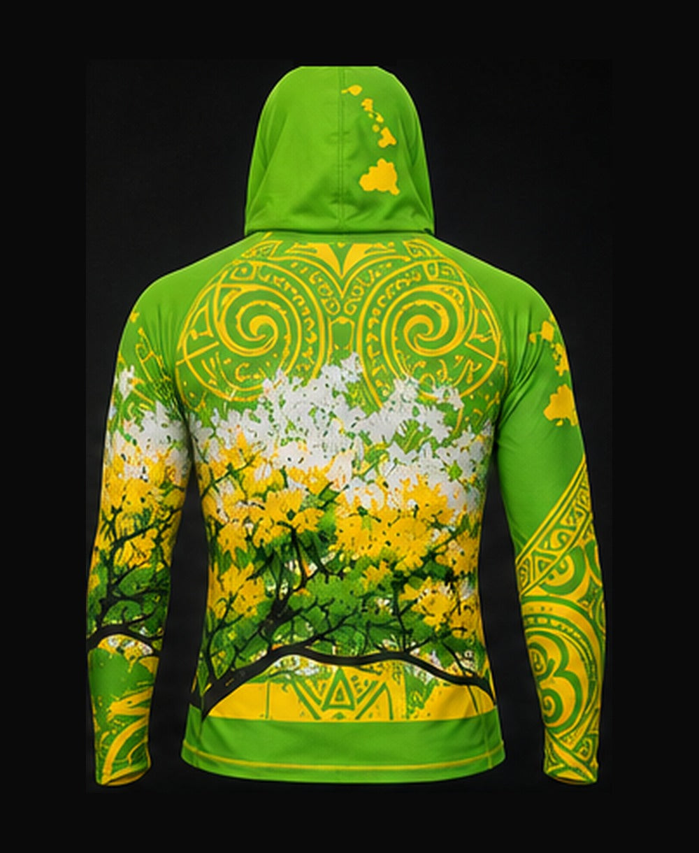 Bright Green / Yellow rashguard back