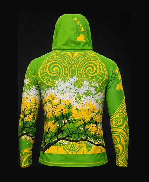 Bright Green / Yellow rashguard back
