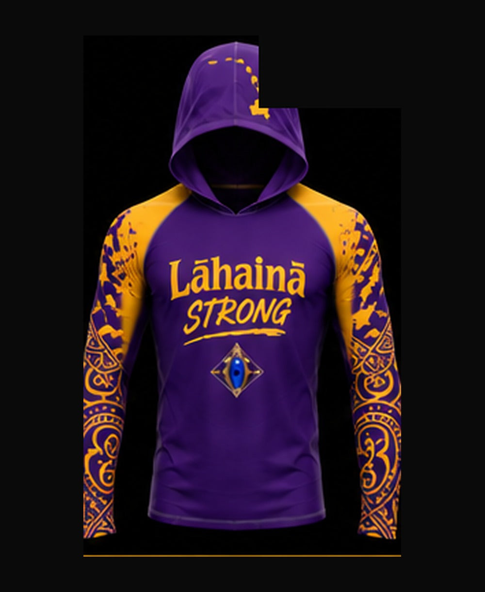 Royal Purple / Gold rashguard front