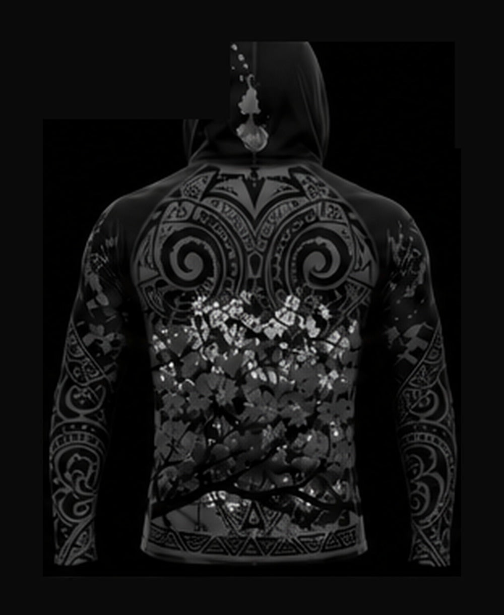 Light Black / Deep Black rashguard back