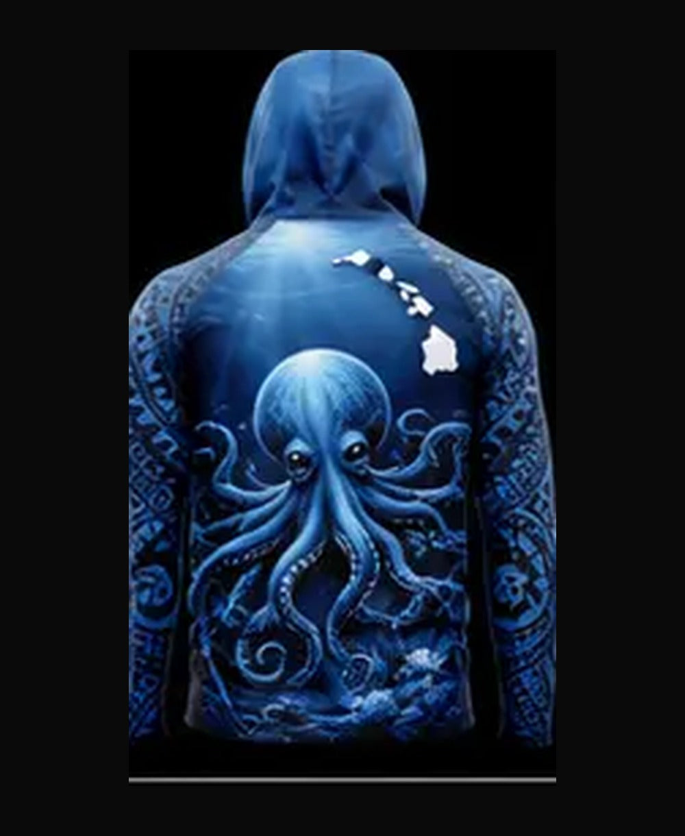 Octopus Midnight Navy rashguard back