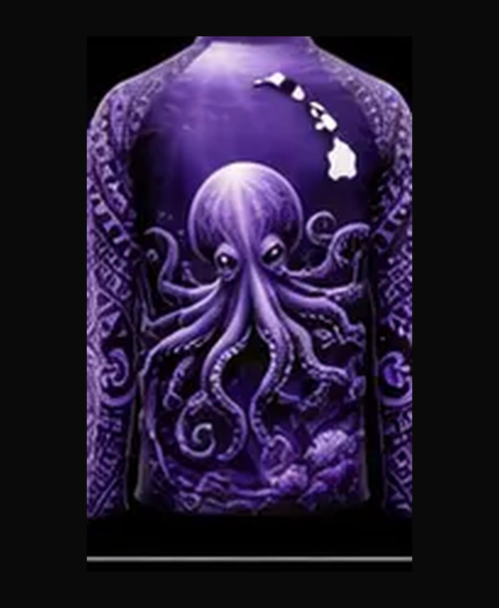 Octopus Orchid Purple rashguard back