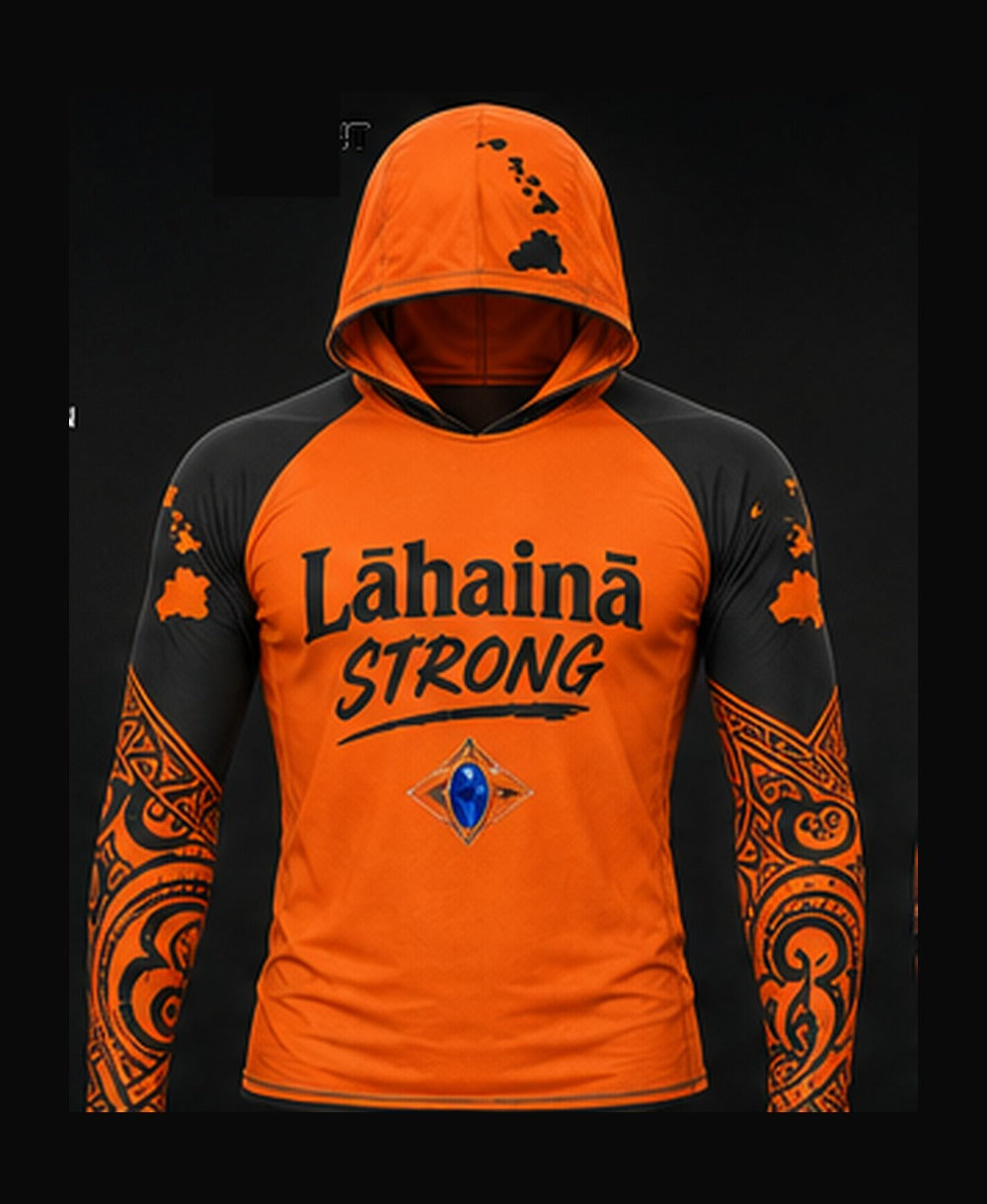 Bright Orange / Black rashguard front