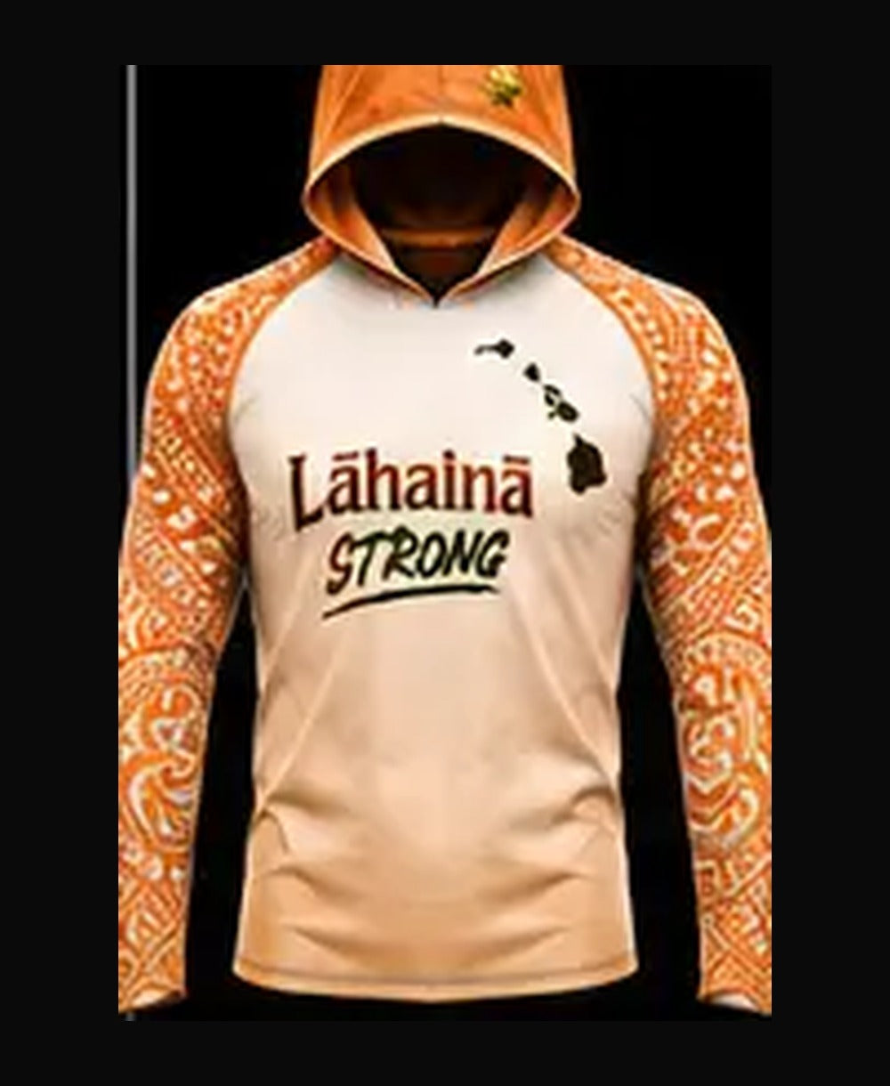 Pineapple Sunset Orange rashguard front