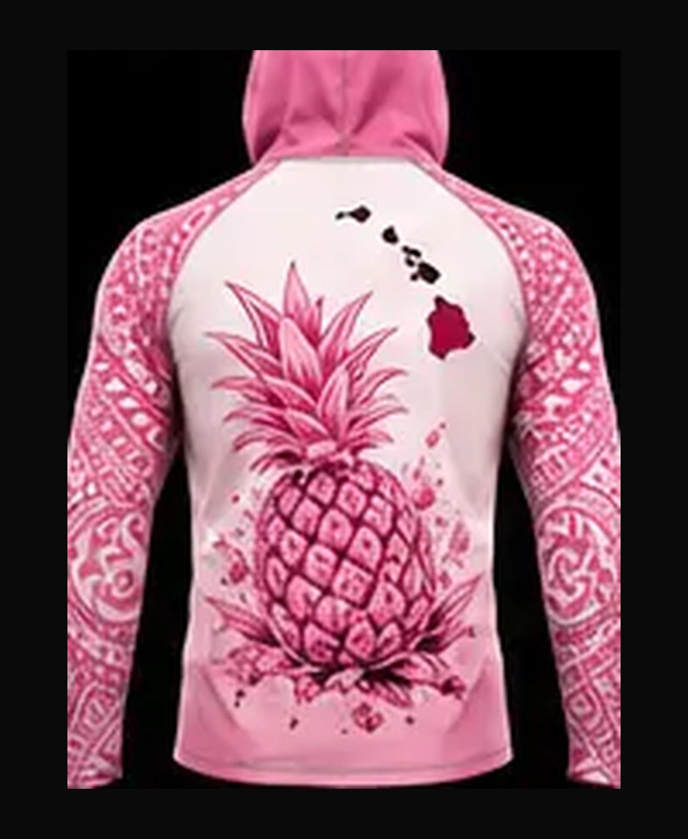 Pineapple Blossom Pink rashguard back