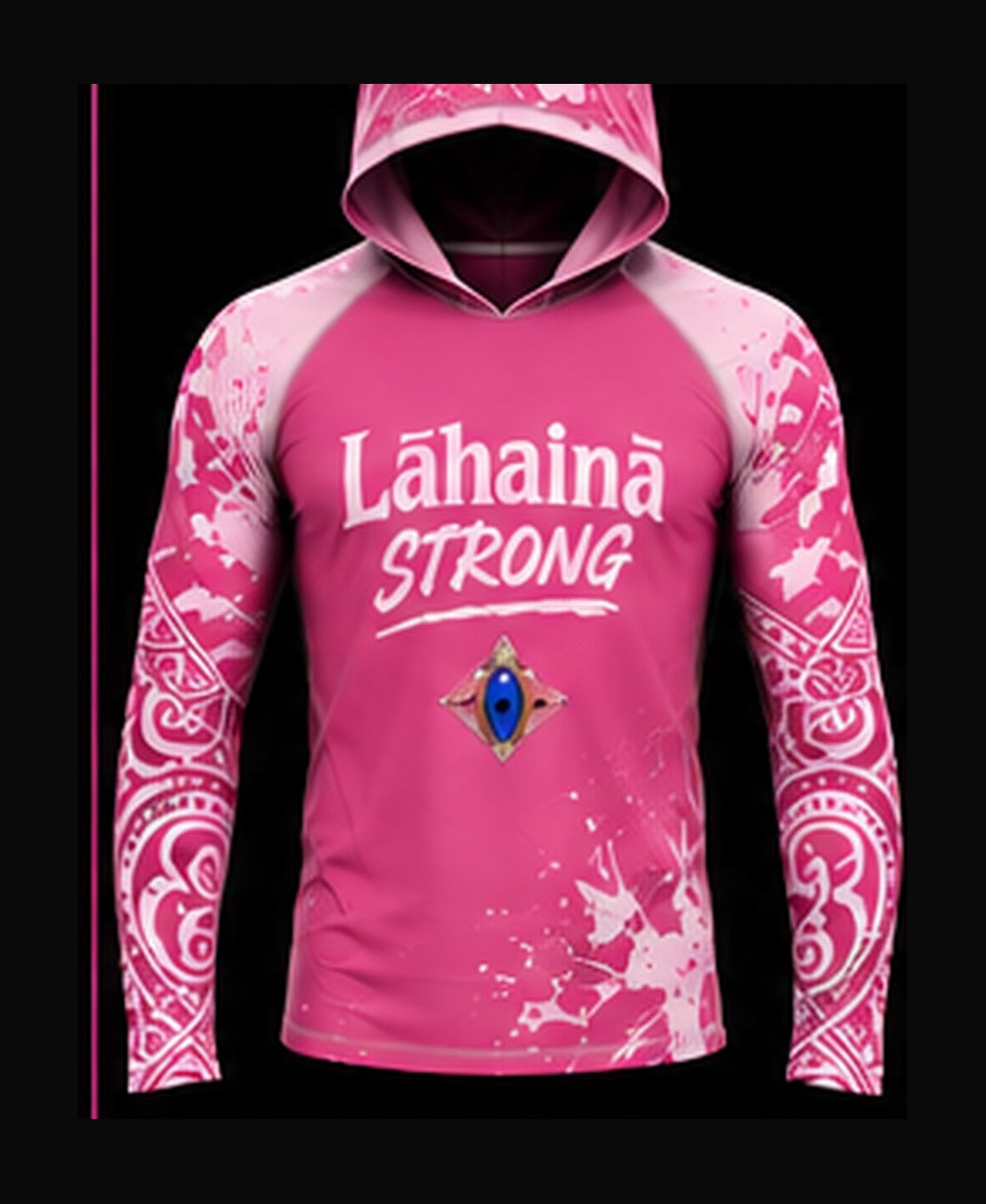 Hot Pink / Light Pink rashguard front