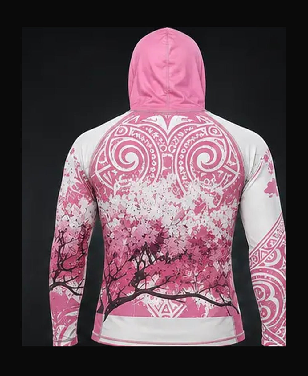 Coral Pink / White rashguard back