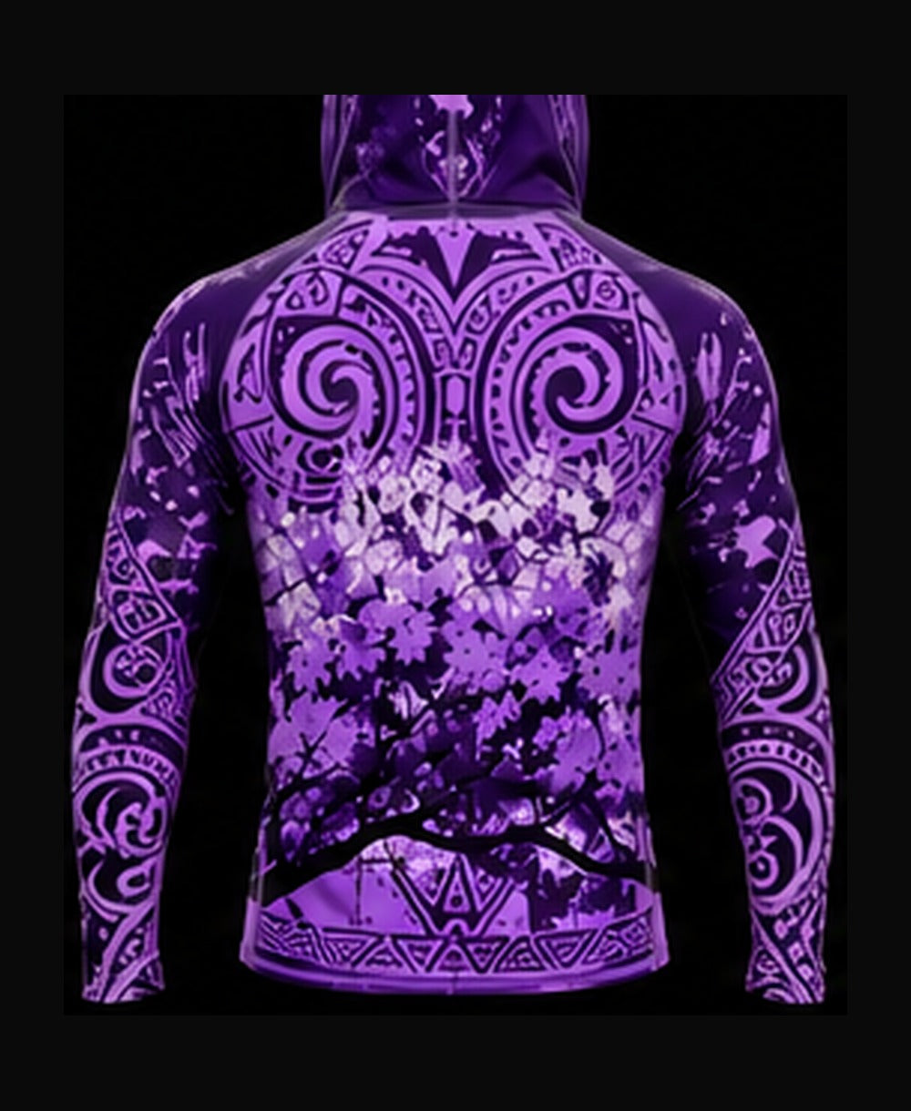 Deep Purple / Light Purple rashguard back