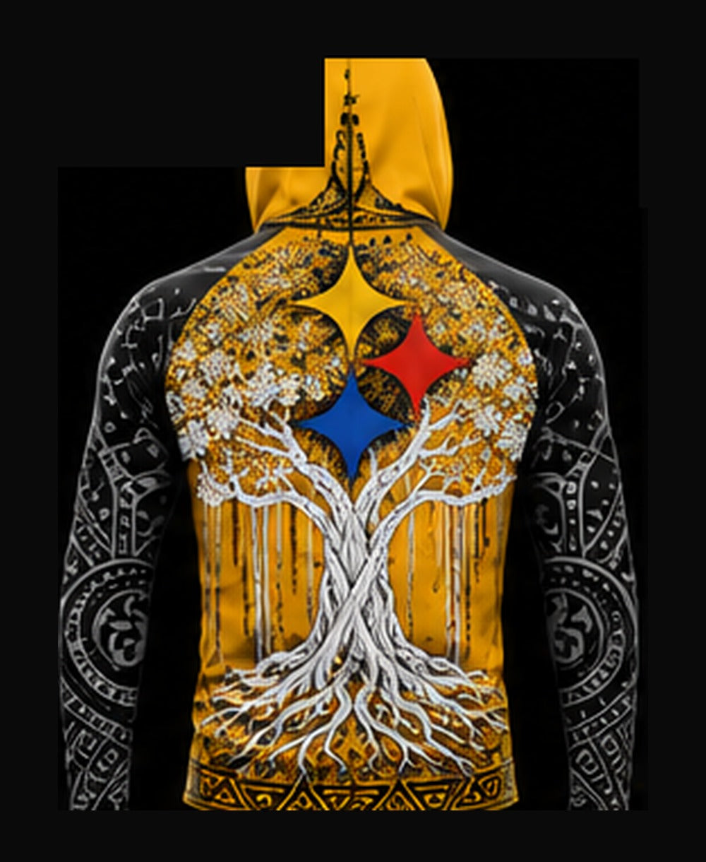 Steel Gold / Black rashguard back