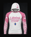 White / Coral Pink rashguard front