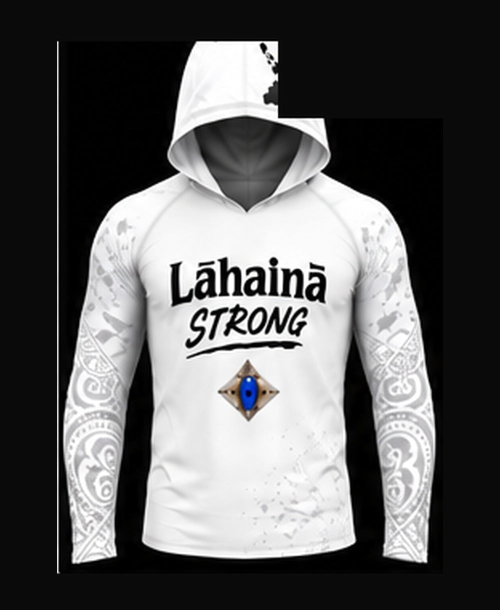 White / White reverse rashguard front