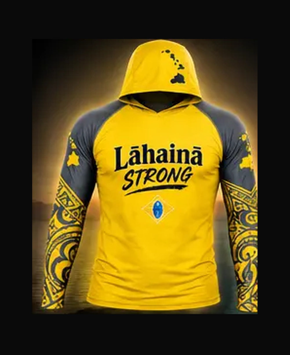 Sun Yellow / Storm Gray rashguard front